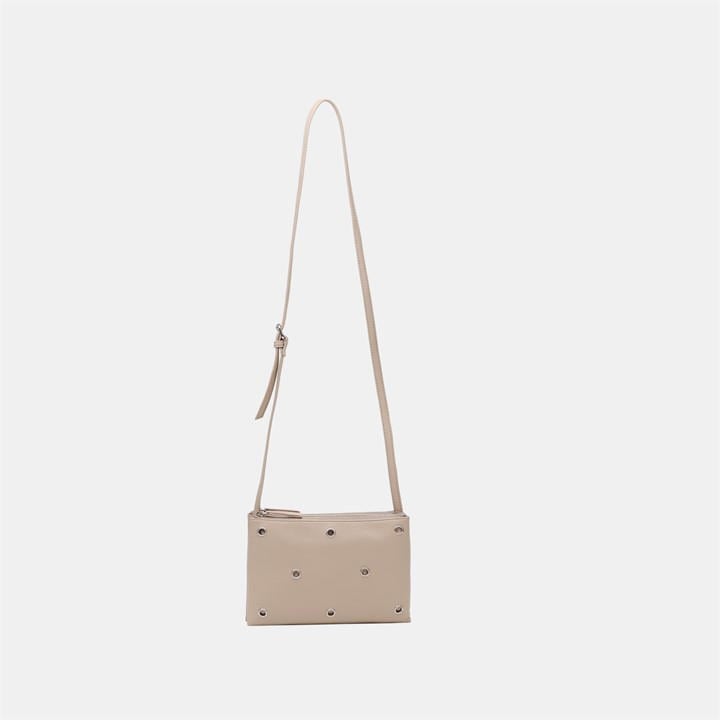 Firetrap Women's Black Faux Leather Double Zip Crossbody Bag, Sports Direct
