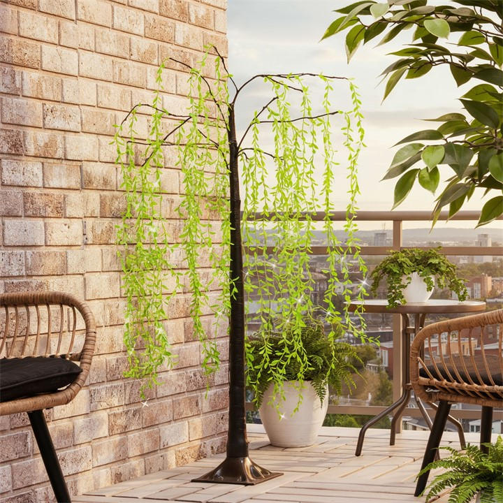 Streetwize  Black Grand Willow Tree Solar Lights - 1.5M, Sports Direct