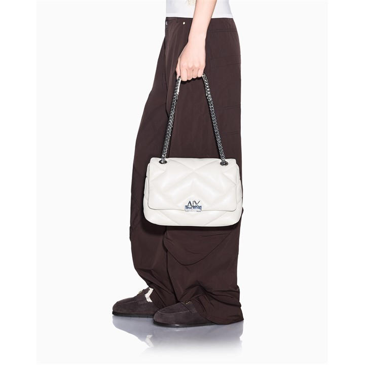 Armani Exchange Women's Cream Messenger Bag, Sports Direct