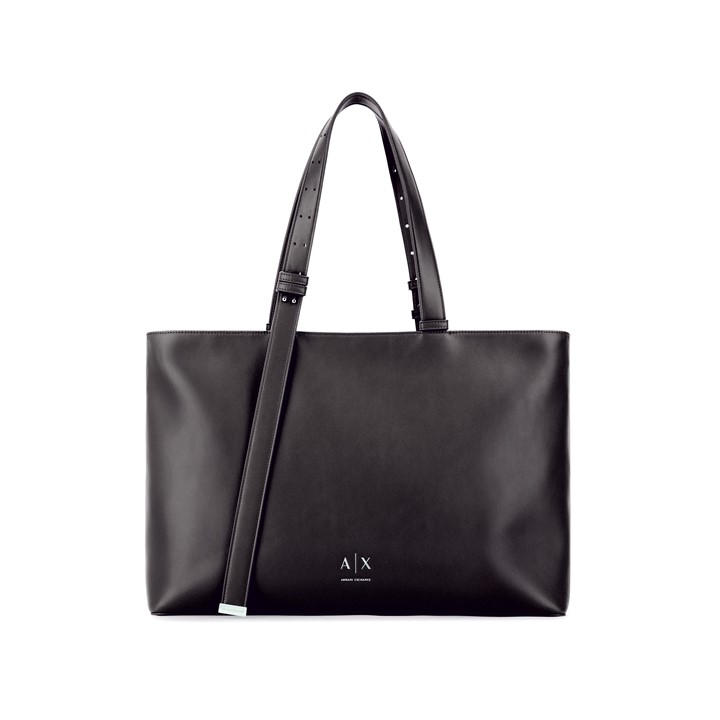Armani Exchange Womens Minimal Logo Spacious Tote Bag, Brown, Women - Image 3