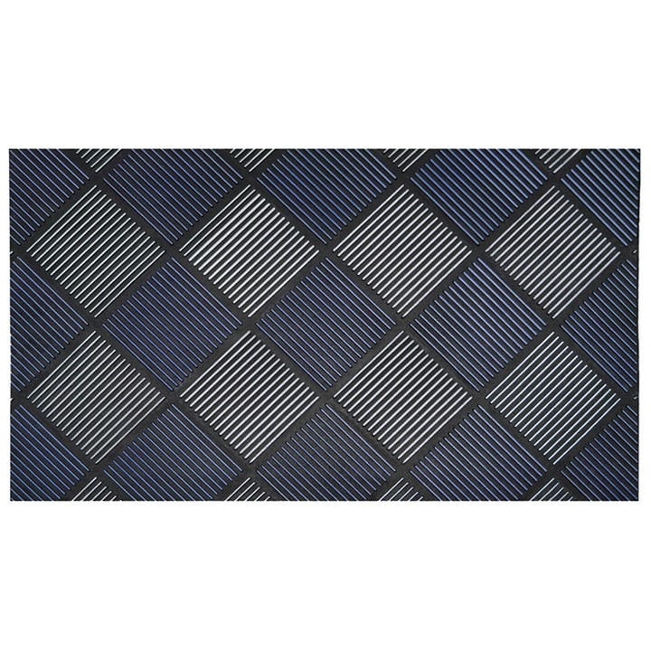 Jvl  Blue Platina Silver/ Rubber Reversible Doormat in Size 40x70cm, Sports Direct