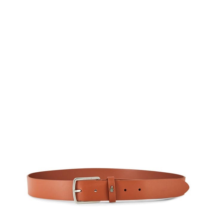 Lacoste Men's Brown Leather Belt in Size 2XL, Sports Direct