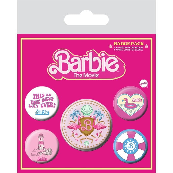 Barbie  Kids Pink Kids' Pin Badge Collectible, Sports Direct