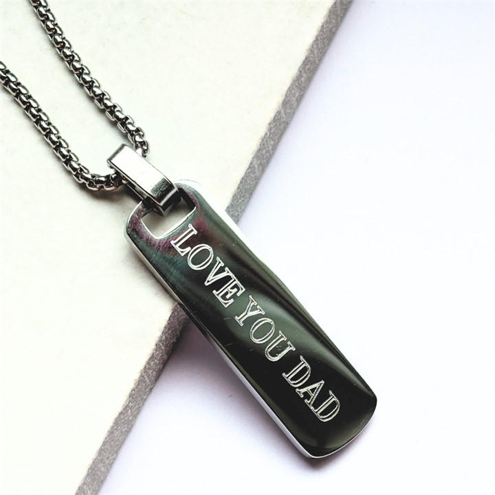 Scotland  Men's  Love You Dad - Long Bar Medium Chain Necklace, Football by Aye Do Gifts, Sports Direct