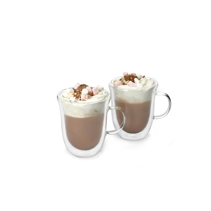 La Cafetiere Set Of 2 Glass Hot Chocolate Mugs - Transparent - 2x350ml - Image 6