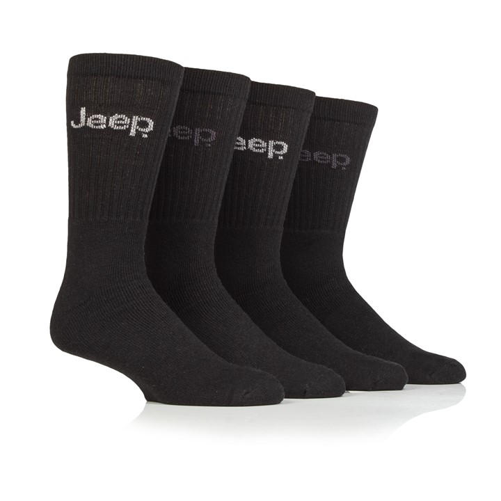 Jeep Men's Black Plain Boot Socks in Size 7 - 11, Sports Direct