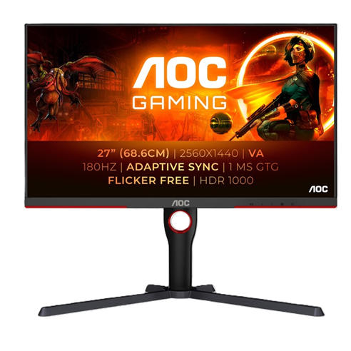 AOC - Q27G3XMN/BK 27 Inch 180Hz QHD Mini LED Gaming Monitor