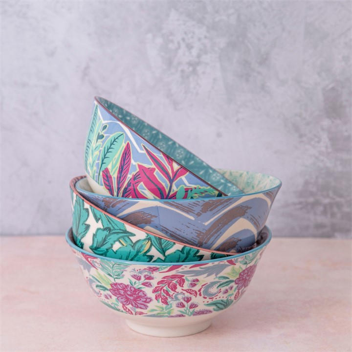 Kitchencraft 4-Piece Ceramic Cereal / Dessert Bowl Set - Multicolour - Ceramic - Bowls - Image 5