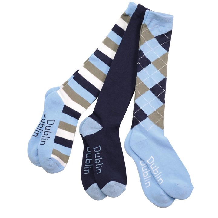 Dublin   Riding Socks 3 Pack in Size Adult OS, Sports Direct