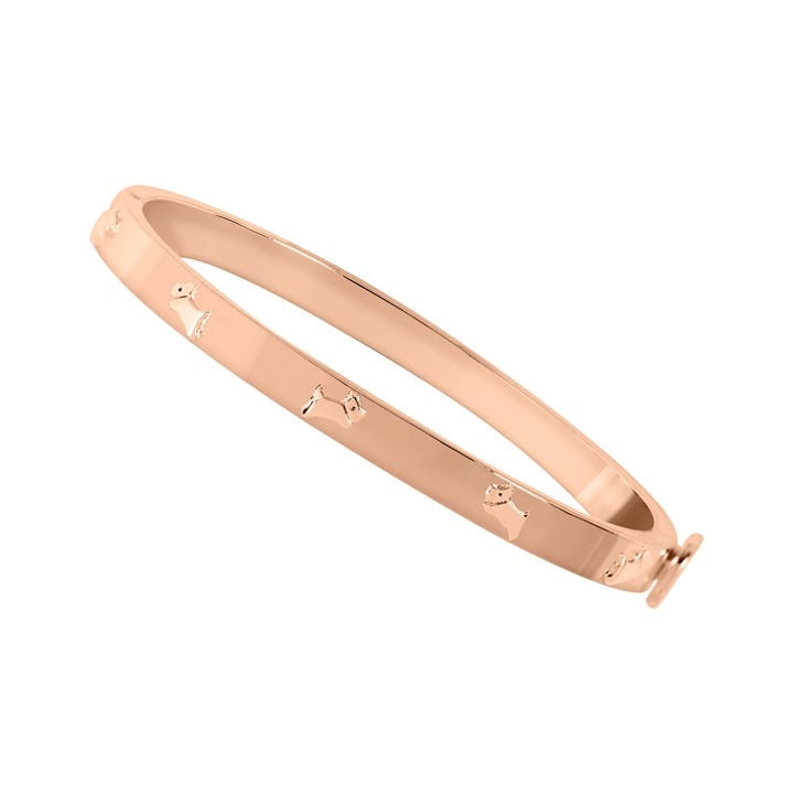 Radley Women's Gold 18Ct Rose Plated Hinge Studded Bangle, Sports Direct