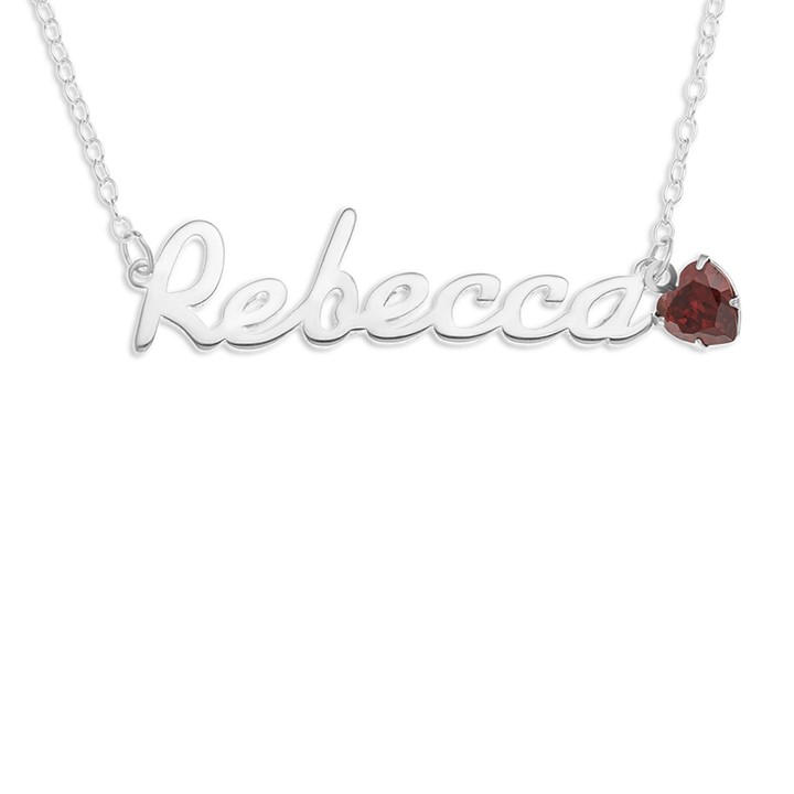 Be You Women's Silver Sterling January Cz Birthstone Pendant, Sports Direct