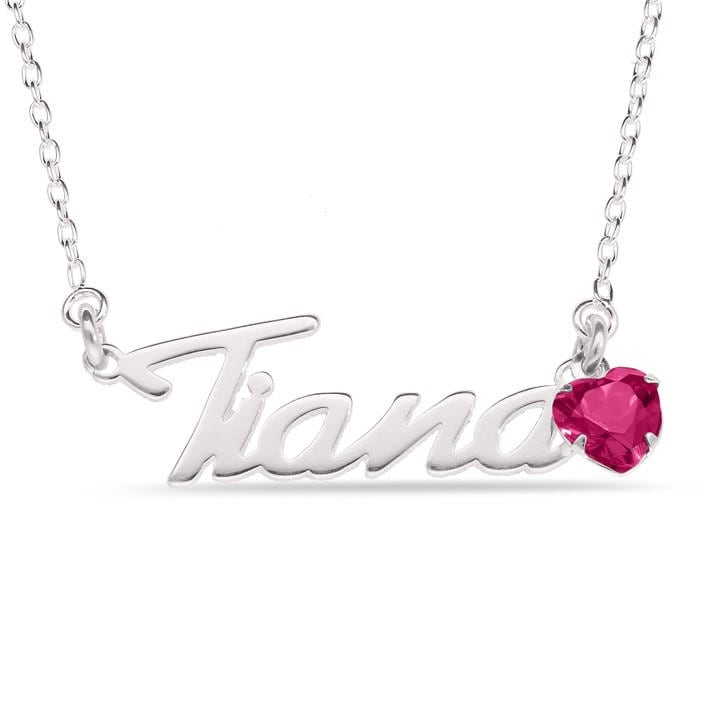 Be You Women's Silver Sterling July Cz Birthstone Pendant, Sports Direct