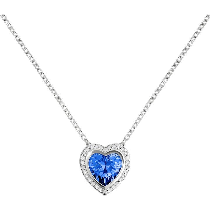 Radley Women's Silver Sterling Blue Stone Heart Necklace, Sports Direct