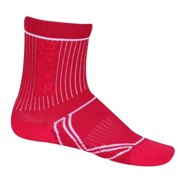 Regatta  Kids Chrypink/Whi 2Season Trektrail Walking Socks in Size C3-C5.5, Sports Direct