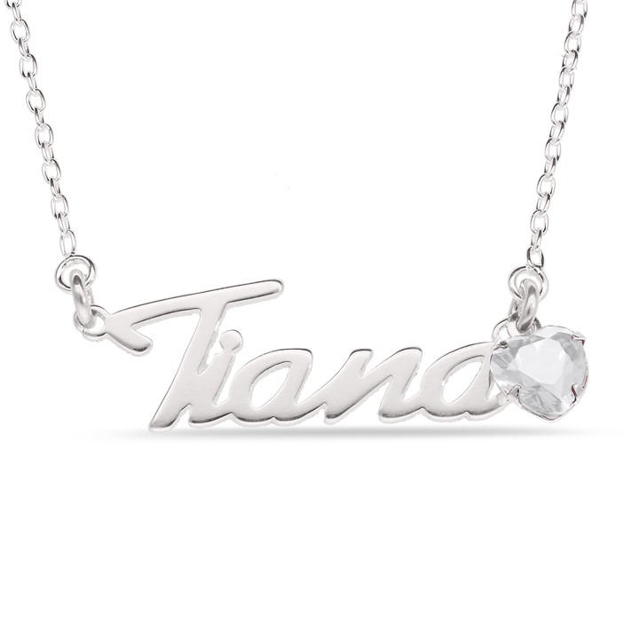 Be You Women's Silver Sterling April Cz Birthstone Pendant, Sports Direct