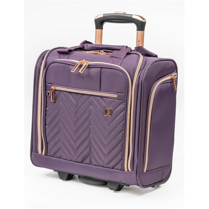 Photos - Luggage Gino Ferrari Biella Soft Shell Cabin Case Under Seat Flight Bag - Purple