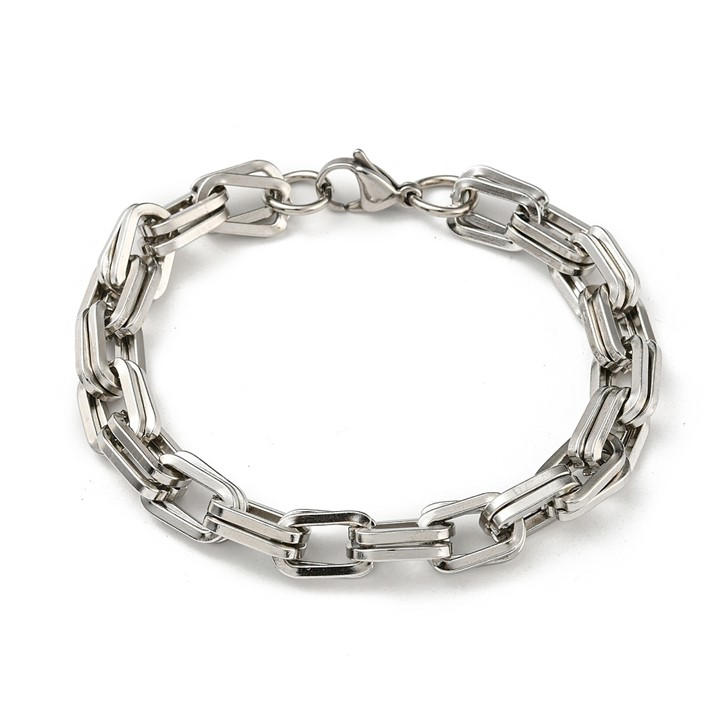 Aye Do Gifts Men's Silver Long Link Bracelet, Sports Direct
