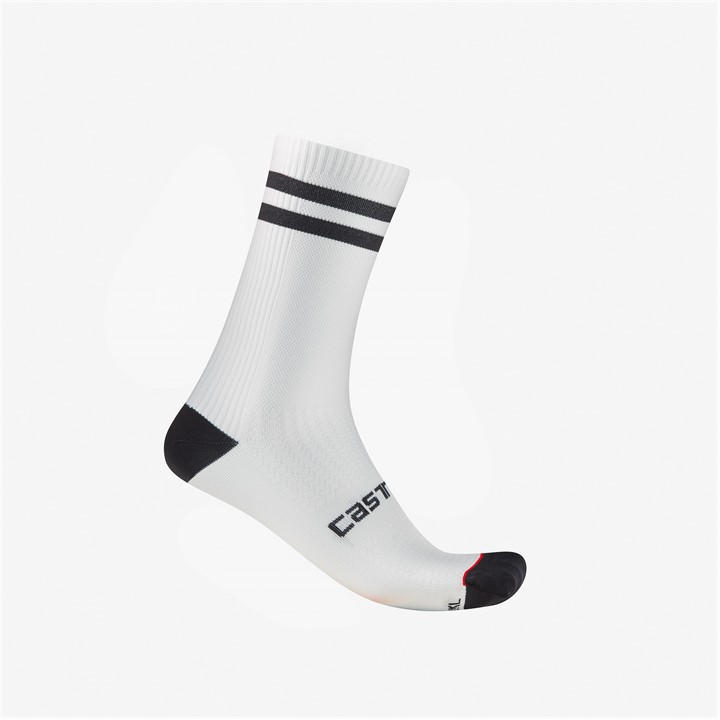 Castelli Men's White Original 18 Sock Sn54 in Size 6 - 12 Months, Sports Direct