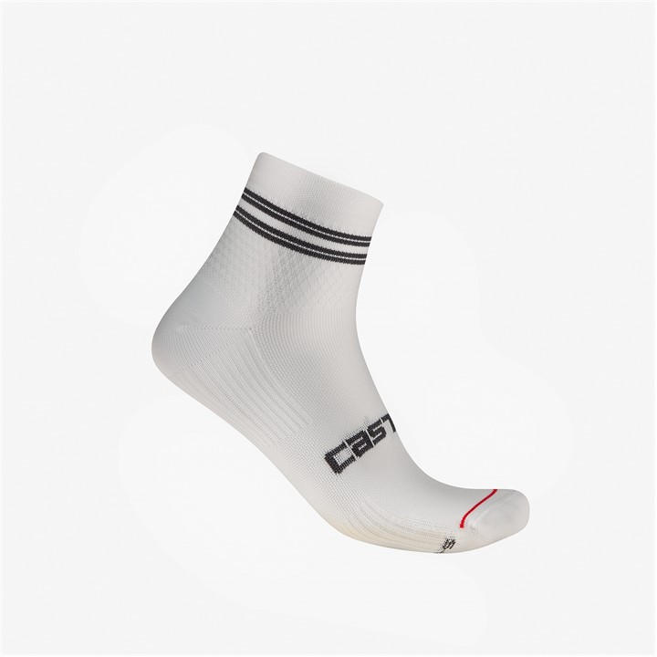 Castelli Men's White Anima 7 Sock Sn54 in Size 7 - 11, Sports Direct