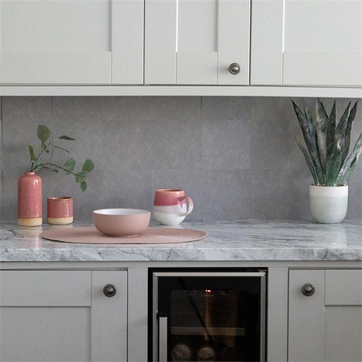 D C Fix  Grey Self Adhesive Vinyl Wall Tiles Cement Light in Size 0.42 SQM, Sports Direct