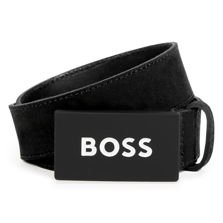 Boss Boys Black Kids' Faux Leather Belt in Size L, Sports Direct