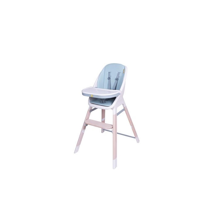 Koo-Di Unisex Kids Blue Tiny Taster 3 In 1 Wooden Highchair - Spring Water