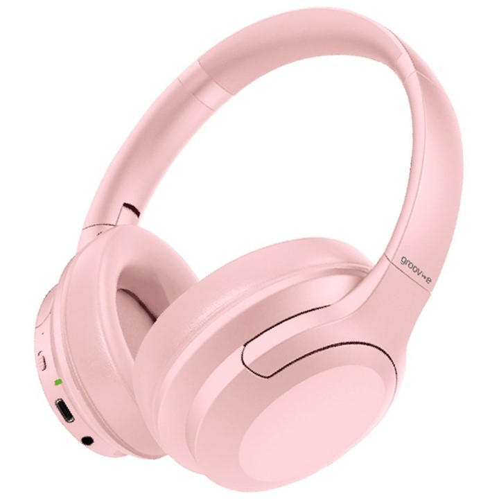Groov-E Unisex Pink Rhythm Wireless Bluetooth Headphones With Anc