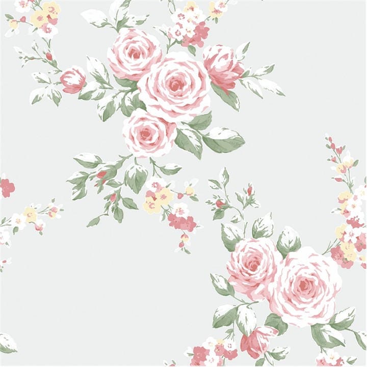 Catherine Lansfield  Red / Grey Canterbury Floral Wallpaper, Sports Direct