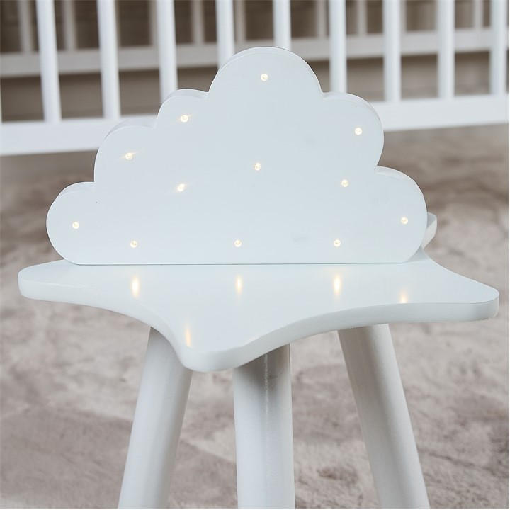 Purflo  White Wooden Cloud Nursery Light, Sports Direct