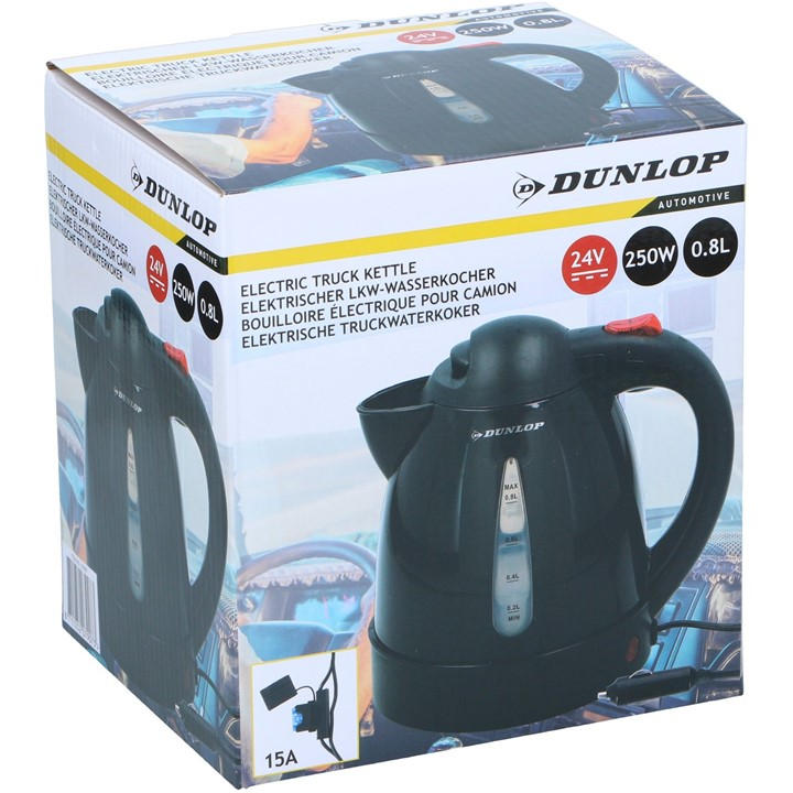 Dunlop  Black 24Volt Truck Kettle 0.8L, Sports Direct
