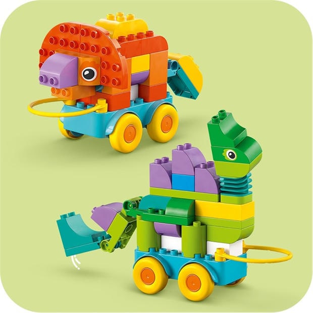 Динозаври на колела - LEGO - LEGO® DUPLO® Town 3in1 Dinosaurs on Wheels Learn-Through-Play Toddler Toy 10451