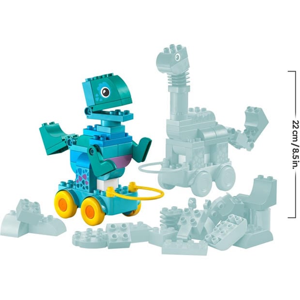 Динозаври на колела - LEGO - LEGO® DUPLO® Town 3in1 Dinosaurs on Wheels Learn-Through-Play Toddler Toy 10451