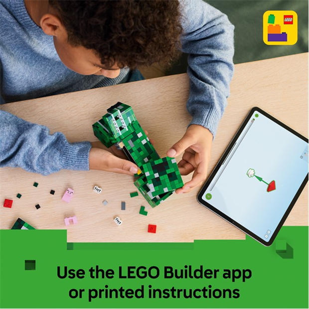 Крийпър - LEGO - LEGO® Minecraft® The Creeper™ Gamer Decor and Action Figure Building Toy 21276