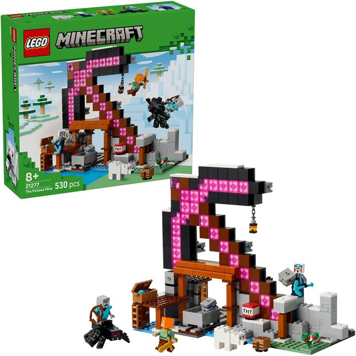 Lego Boys  Lego® Minecraft® The Pickaxe Mine Gamer-Room Decor And Axe Toy 21277, Sports Direct