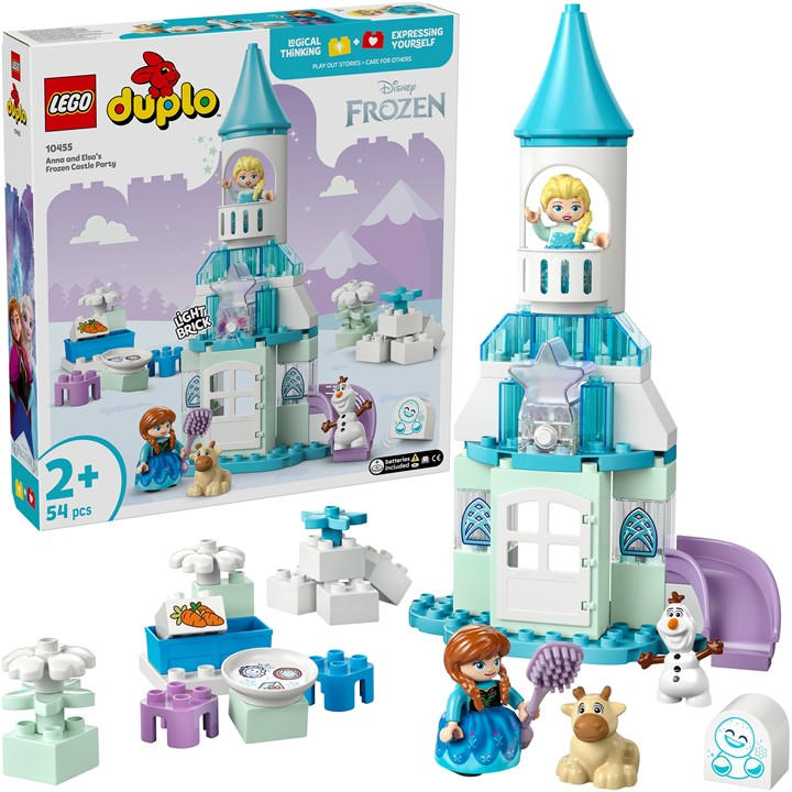 palace   Kids  ® Duplo® Disney Anna And Elsa’s Frozen Castle Party Buildable Toddler Toy 10455, Football by LEGO, Sports Direct