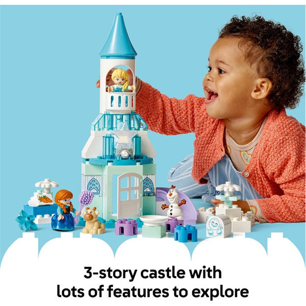Замъкът на Замръзналото кралство - LEGO - LEGO® DUPLO® Disney Anna and Elsa’s Frozen Castle Party Buildable Toddler Toy 10455