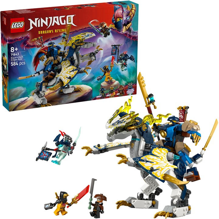 Lego Boys Multi Lego® Ninjago® Rogue’s Mech Dragon Rider Ninja Toy 71843