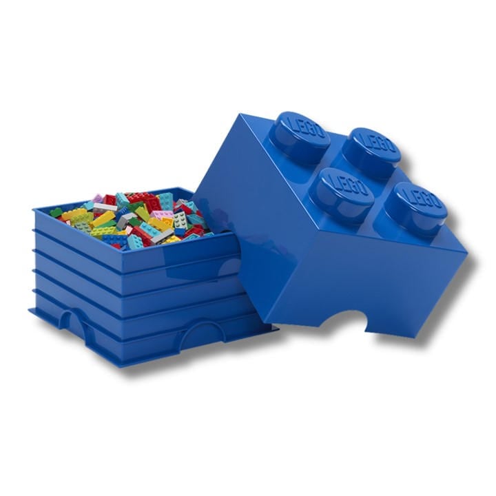 Lego  Blue 4 Brick Storage Box, Sports Direct