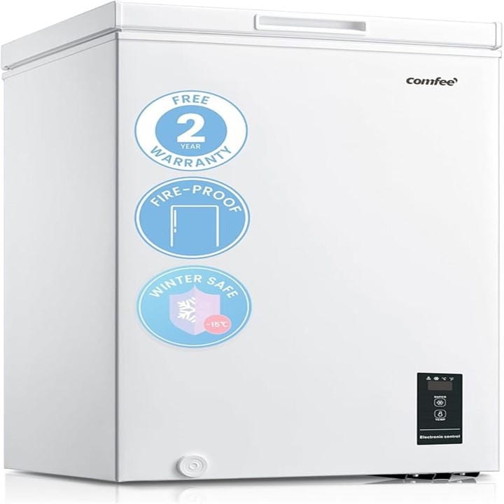 Kabinet Uk  White 99L Freestanding Chest Freezer, Sports Direct
