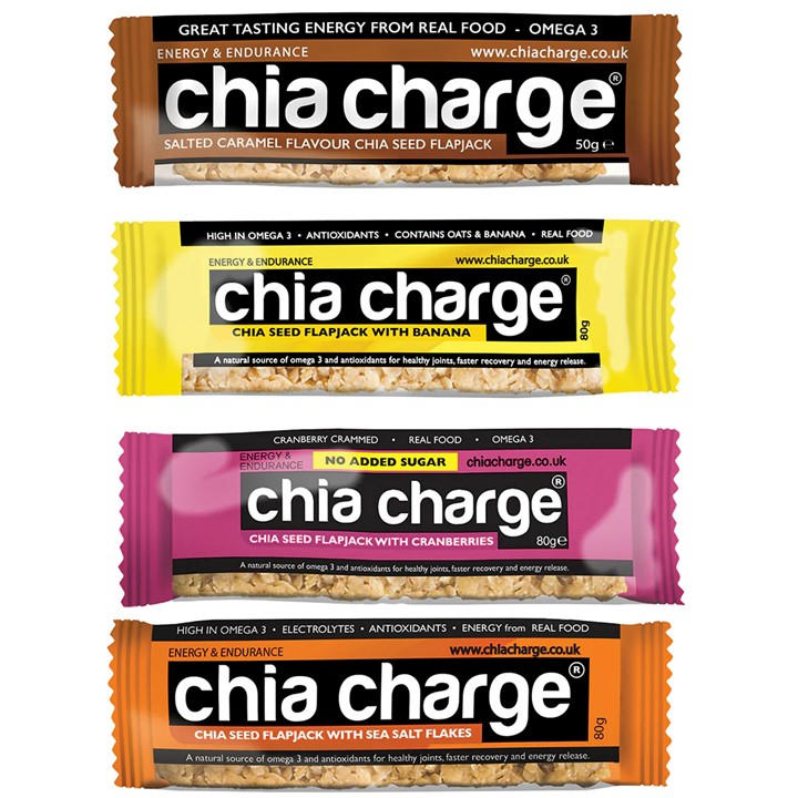 Chia Charge  Neutral 80G Flapjacks ( Bars) in Size 20 x 80g, Sports Direct