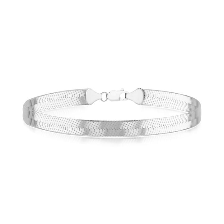 Be You Women's Silver Sterling Triple Herringbone Bracelet, Sports Direct