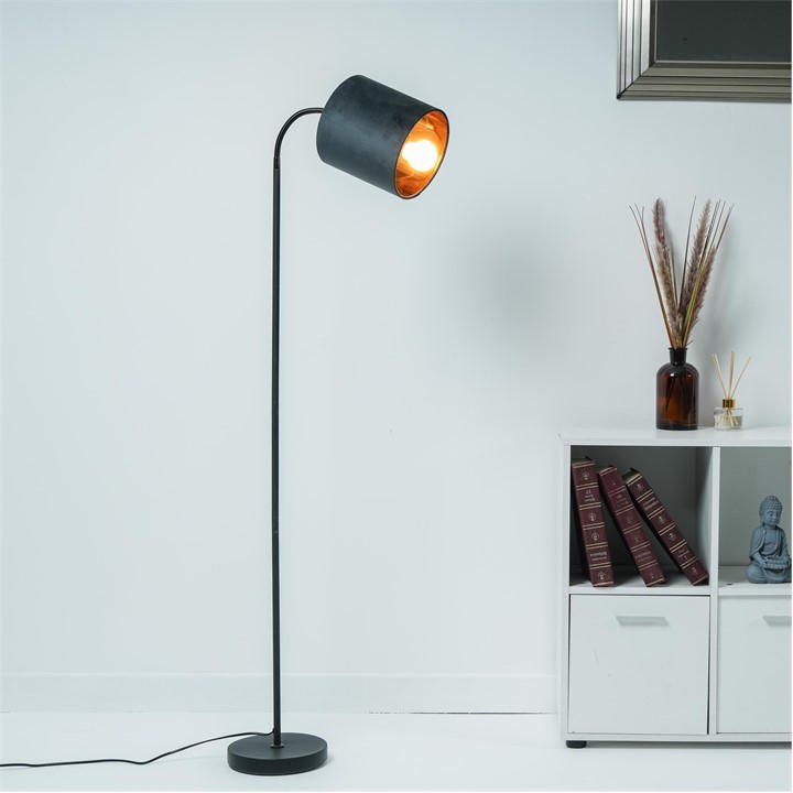 K Living  Grey Hove Floor Lamp With Shade, Sports Direct