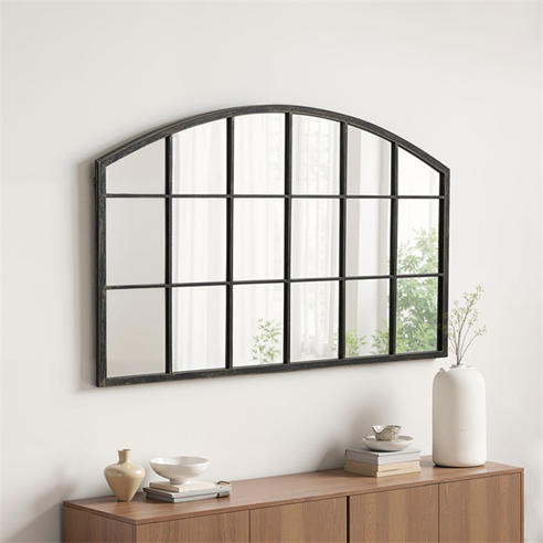 LIFE IDEAS - Framed Arched Wall Mirror for Decor
