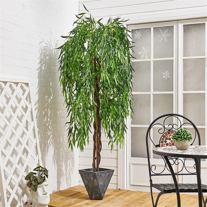 Life Ideas  Green Lifelike Artificial Willow Tree 180Cm Tall, Sports Direct