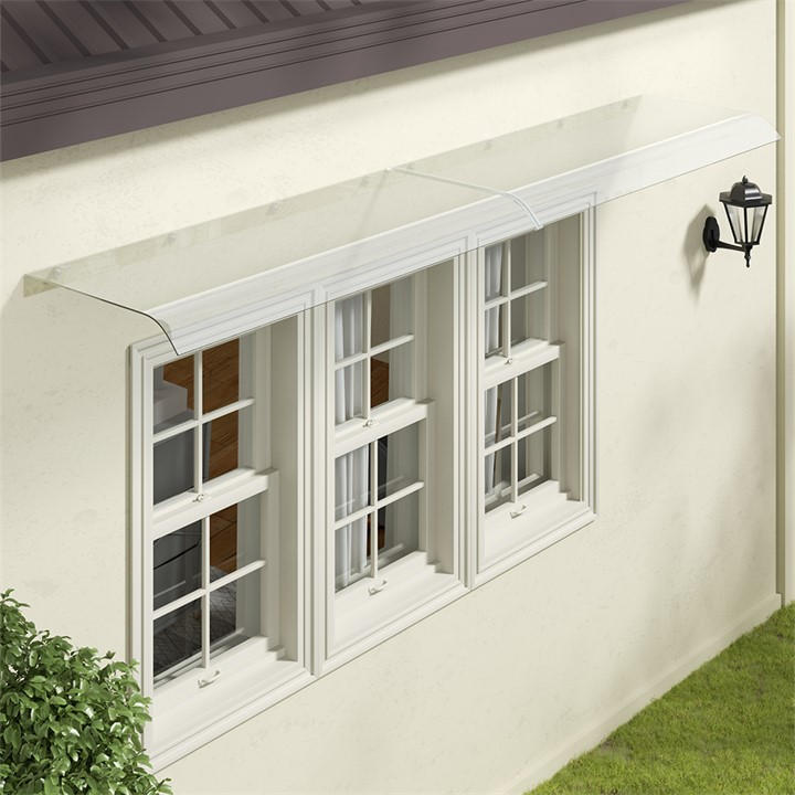 Breeins Unisex Clear 2M Frosted Window Door Awning Canopy