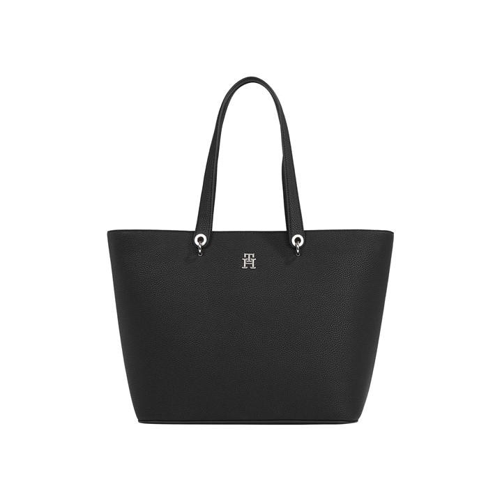 Tommy Hilfiger Women's Black Th Emblem Tote Bag, Sports Direct