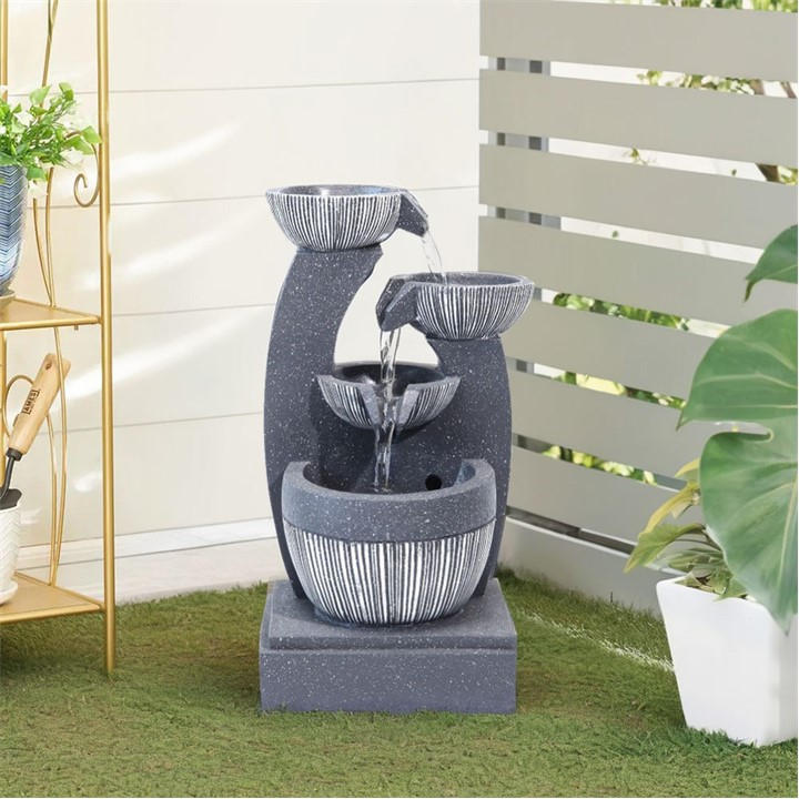 Breeins  Black Electric Freestanding Fountain Rockery Decor, Sports Direct