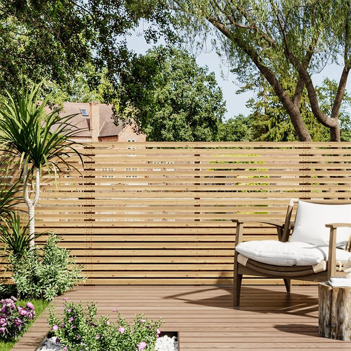 Breeins  Beige 120Cm Height Garden Privacy Wood Fence, Sports Direct