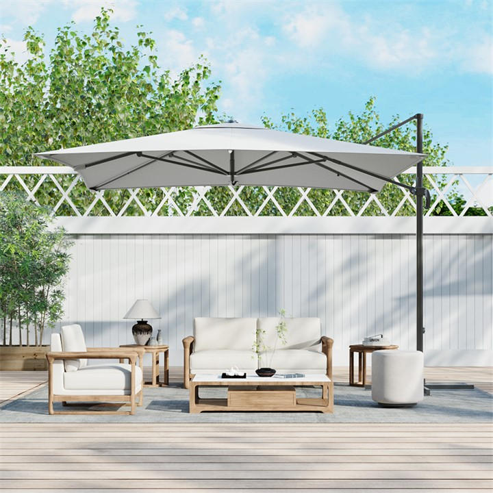 Roma    Large Square Outdoor Cantilever Parasol, Football by Breeins, Sports Direct