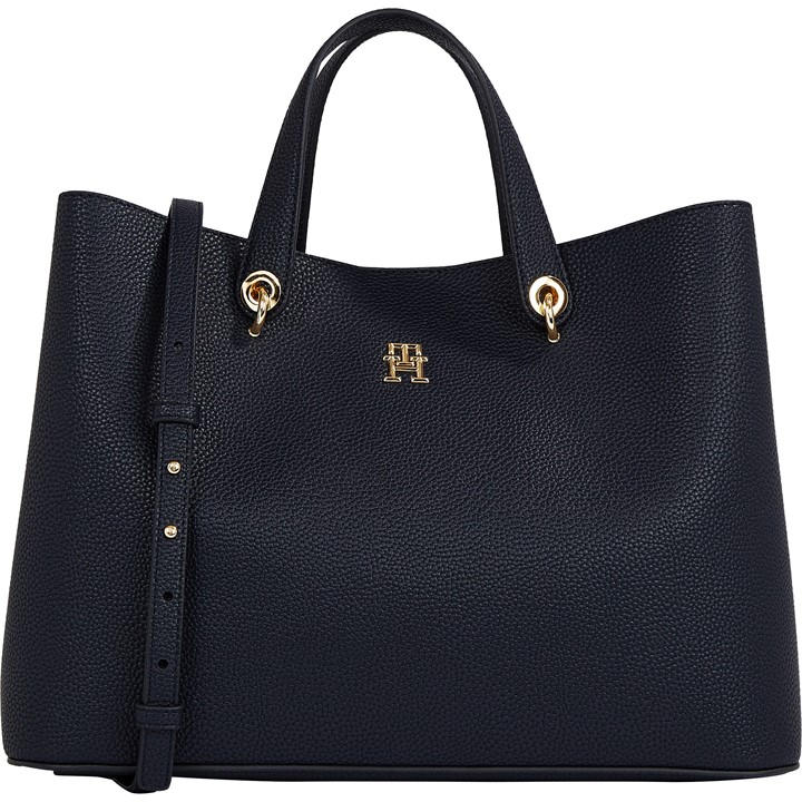 Tommy Hilfiger Women's Blue Th Emblem Satchel Bag, Sports Direct